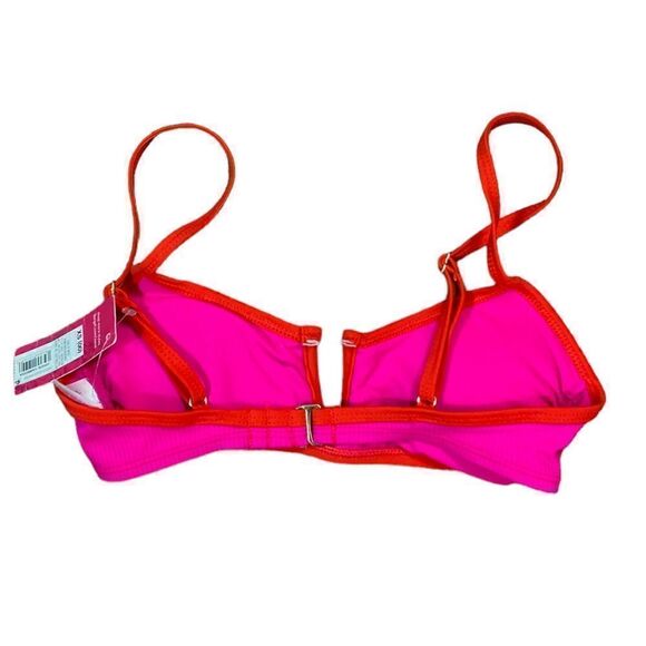 Xhilaration Red And Pink Colorblock Bikini Top, Juniors, Size XS, NWT - Picture 2 of 5